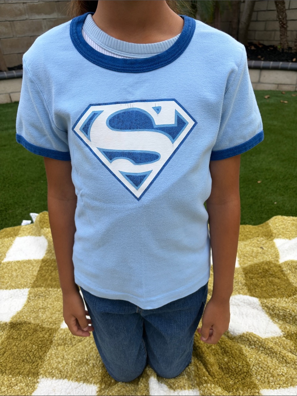 Warner Bros. Light Blue Superman Logo Short Sleeve Tee